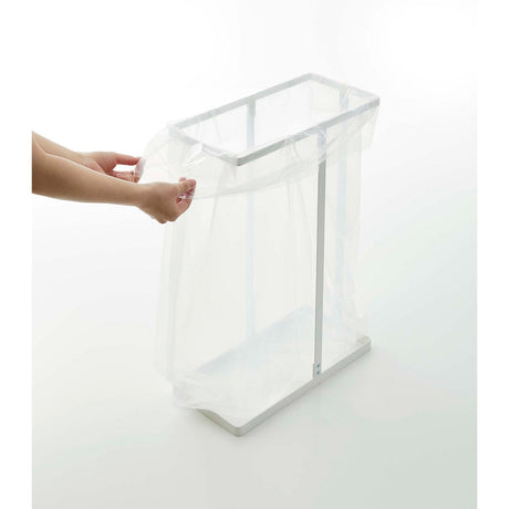 Lidded Garbage Bag Holder - Steel