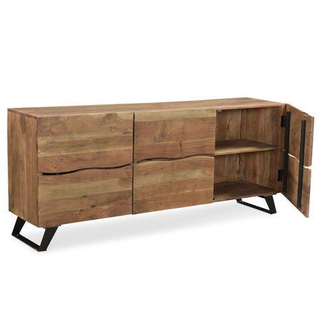 Light Acacia Live Edge Sideboard