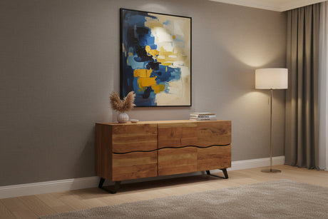Light Acacia Live Edge Sideboard-Sideboard-Parc Decor