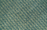 Light Blue and Beige Stripes Design Contemporary Custom Made wool Area Rug