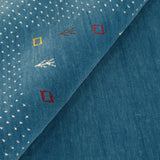 Light Blue Contemporary Gabbeh Border Design Hand Loomed Wool Area Rug