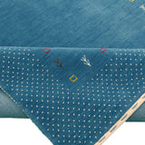 Light Blue Contemporary Gabbeh Border Design Hand Loomed Wool Area Rug