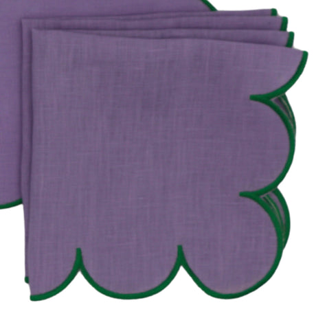 Lilac Adorned Napkin - Set of 4-Napkin-Parc Decor