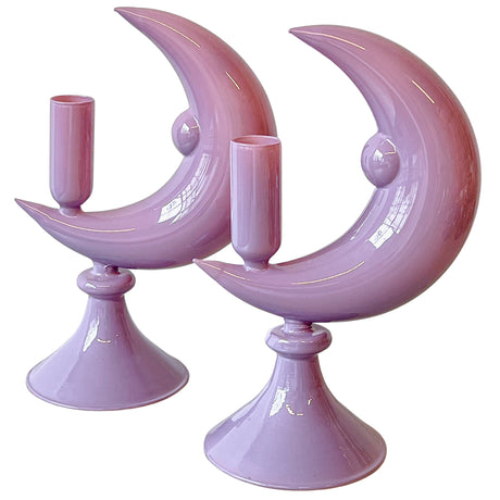 Lilac Crescent Moon Candle Holder - Case of 12 Candle Holders-Candle Holder-Parc Decor