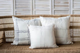 Linear Organic Wool and Silk Throw Pillow