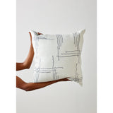 Linear Organic Wool and Silk Throw Pillow