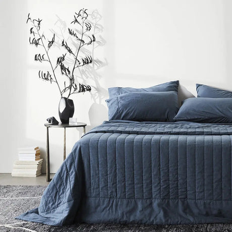 Linen+ Bamboo Quilted Coverlet-Home & Garden > Linens & Bedding > Bedding > Quilts & Comforters-Parc Decor