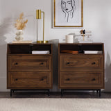 Lisa 2 Drawer Nightstand with USB-Bedroom-Parc Decor