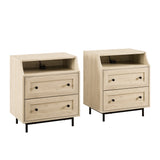 Lisa 2 Drawer Nightstand with USB-Bedroom-Parc Decor