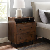 Lisa 2 Drawer Nightstand with USB-Bedroom-Parc Decor