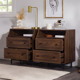 Lisa 2 Drawer Nightstand with USB-Bedroom-Parc Decor