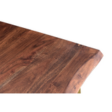 Live Edge Dining Table Gold Legs-Dining Table-Parc Decor