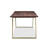 Live Edge Dining Table Gold Legs-Dining Table-Parc Decor