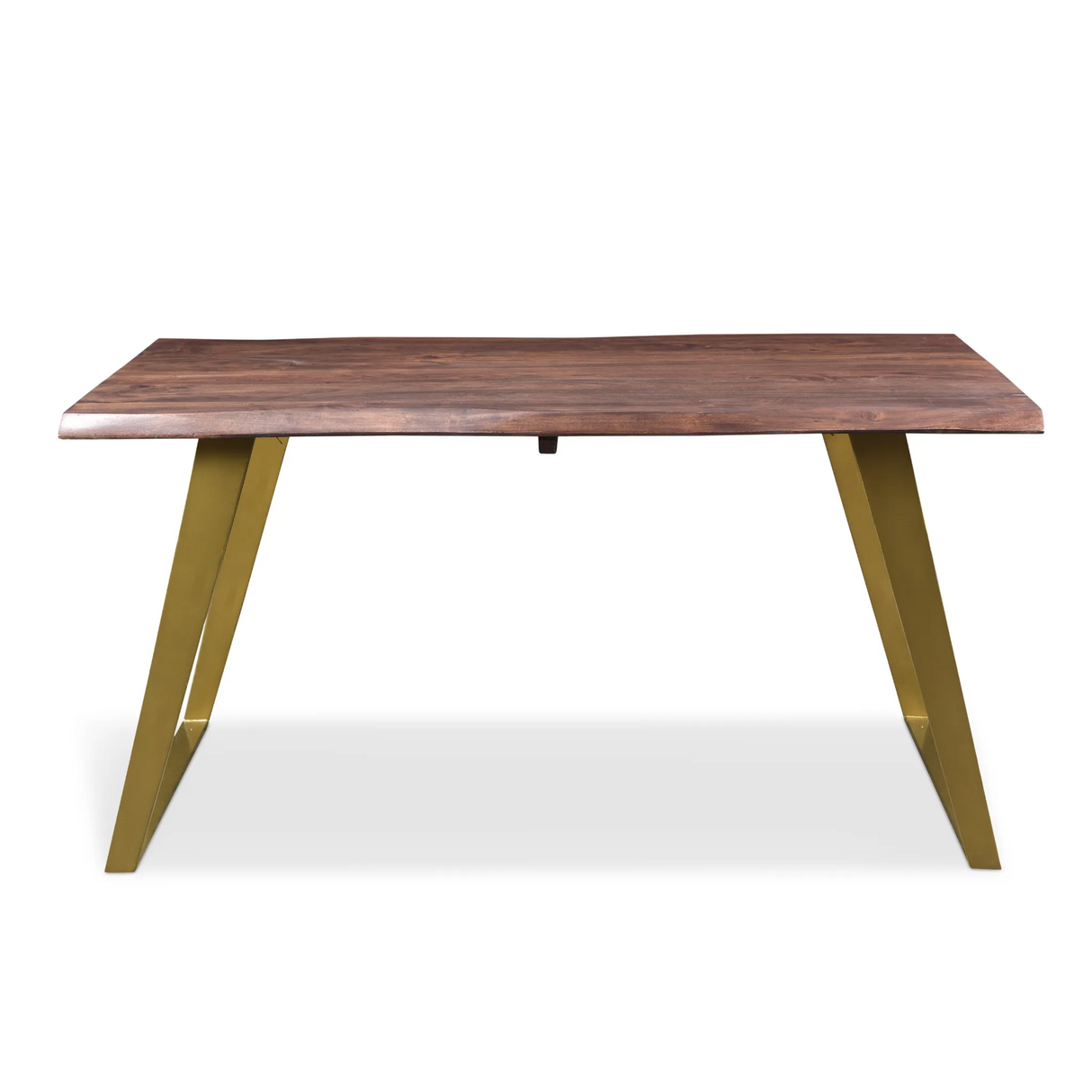 Live Edge Dining Table Gold Legs-Dining Table-Parc Decor