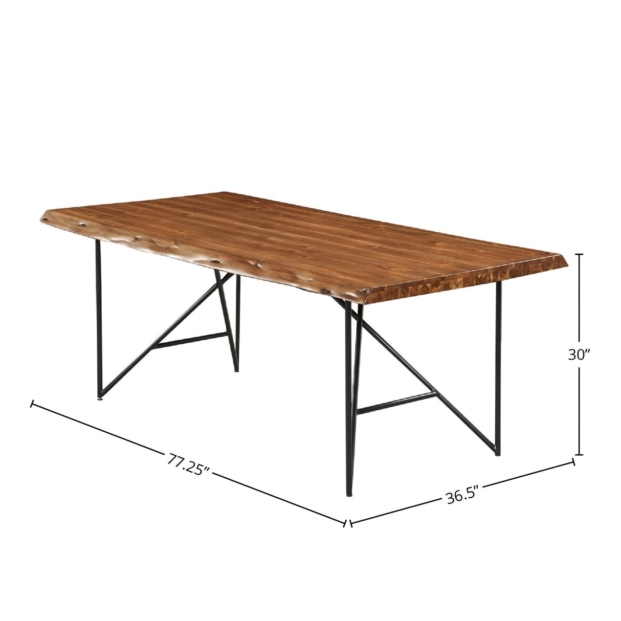 Live Edge Dining Table, Light Walnut-Dining Tables-Parc Decor