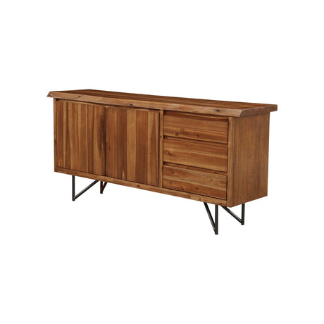 Live Edge Server, Light Walnut-Servers & Sideboards-Parc Decor