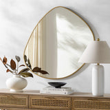 Lochovice Gold Distressed Wood Mirror-Mirrors-Parc Decor