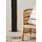 Longevity Bogolan Wall Totem in Grey with Black Triangles