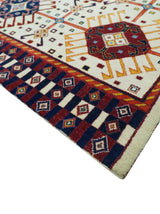Lori Gabbeh Design Ivory 8x11.7 Hand Knotted wool Area Rug