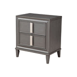 Lorraine Nightstand, Dark Grey-Nightstands-Parc Decor