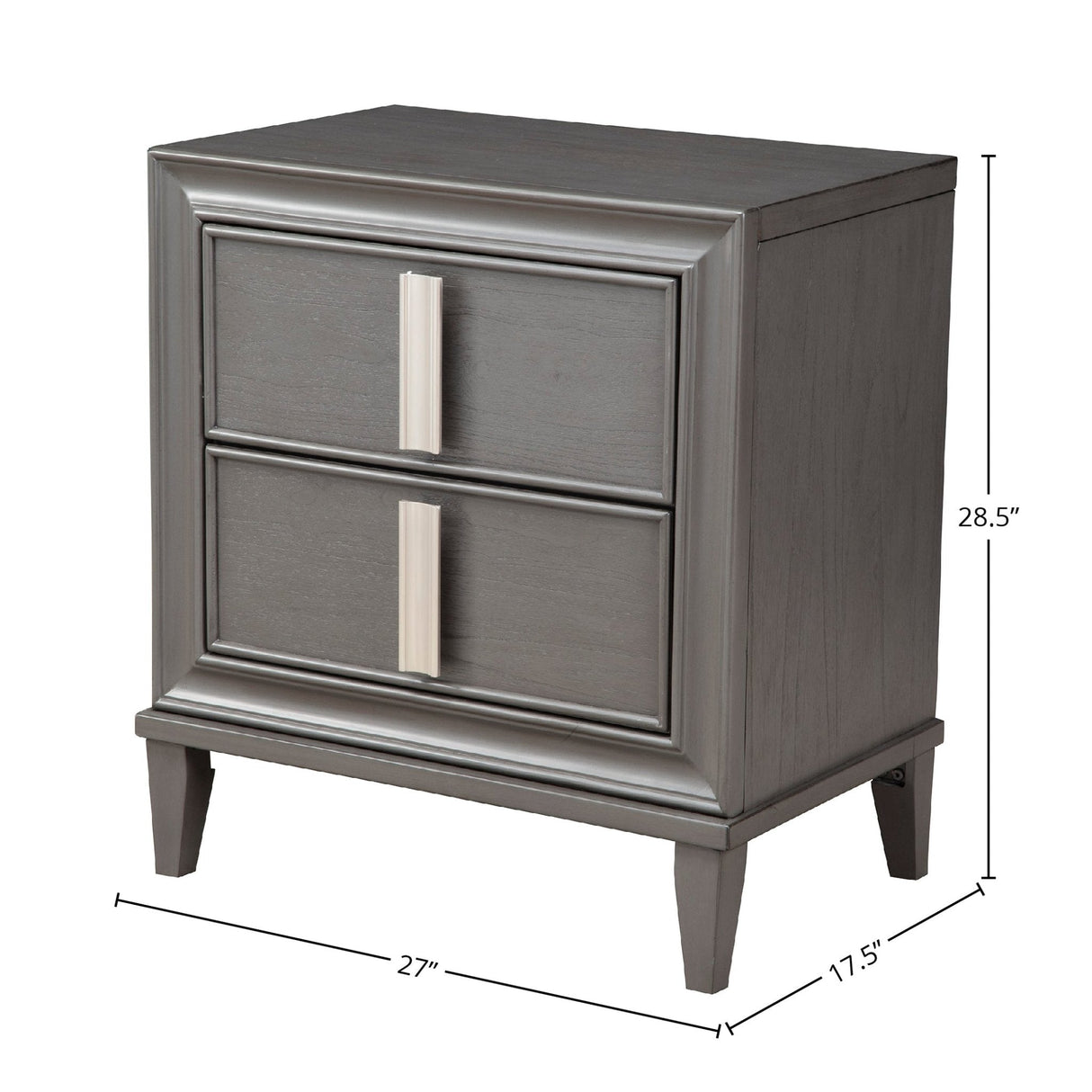 Lorraine Nightstand, Dark Grey-Nightstands-Parc Decor