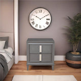 Lorraine Nightstand, Dark Grey-Nightstands-Parc Decor