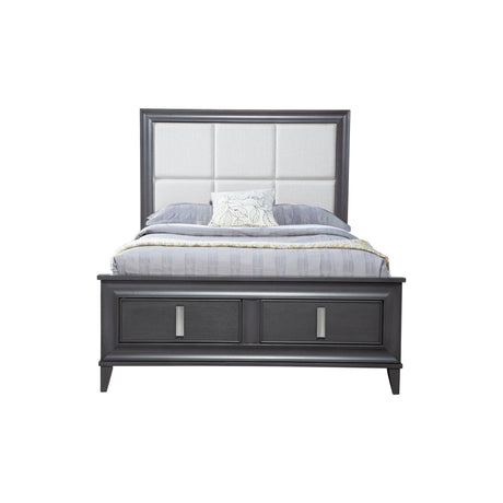 Lorraine Storage Bed, Dark Grey-Beds-Parc Decor