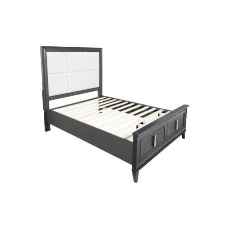 Lorraine Storage Bed, Dark Grey-Beds-Parc Decor