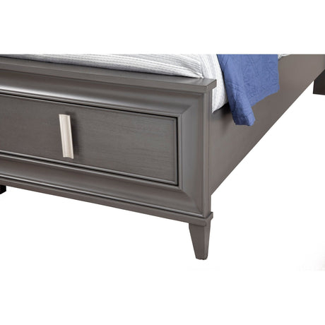 Lorraine Storage Bed, Dark Grey-Beds-Parc Decor