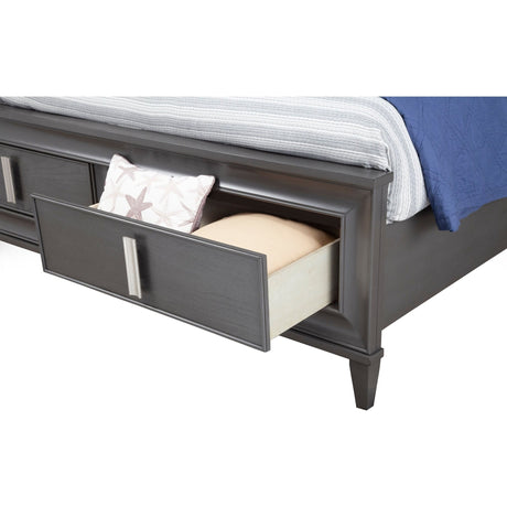 Lorraine Storage Bed, Dark Grey-Beds-Parc Decor