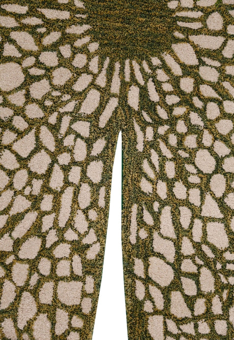 Lotus Lace Green Hand Tufted Wool Area Rug