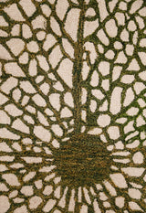 Lotus Lace Green Hand Tufted Wool Area Rug