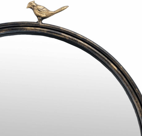 Loughlinstown Gold Frame Round Mirror-Mirrors-Parc Decor