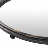 Loughlinstown Gold Frame Round Mirror-Mirrors-Parc Decor