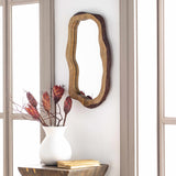Louiseville Gold Frame Round Mirror-Mirrors-Parc Decor