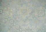 2x3 Hand Knotted Gray And Beige Traditional Oushak Wool Rug