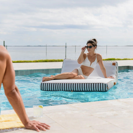 Lux Double Inflatable Chaise Pool Float