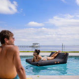 Lux Double Inflatable Chaise Pool Float with Sunbrella® Fabric
