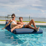 Lux Double Inflatable Chaise Pool Float with Sunbrella® Fabric
