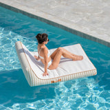 Lux Double Inflatable Chaise Pool Float with Sunbrella® Fabric