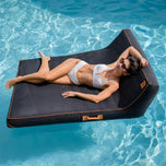 Lux Double Inflatable Chaise Pool Float with Sunbrella® Fabric