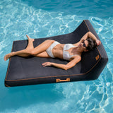 Lux Double Inflatable Chaise Pool Float with Sunbrella® Fabric