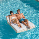 Lux Double Inflatable Chaise Pool Float with Sunbrella® Fabric