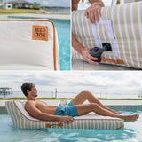 Lux Inflatable Chaise Pool Lounger with Sunbrella® Fabric