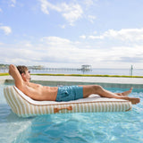 Lux Inflatable Chaise Pool Lounger with Sunbrella® Fabric
