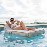 Lux Inflatable Chaise Pool Lounger with Sunbrella® Fabric