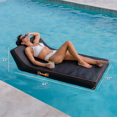 Lux Inflatable Chaise Pool Lounger with Sunbrella® Fabric