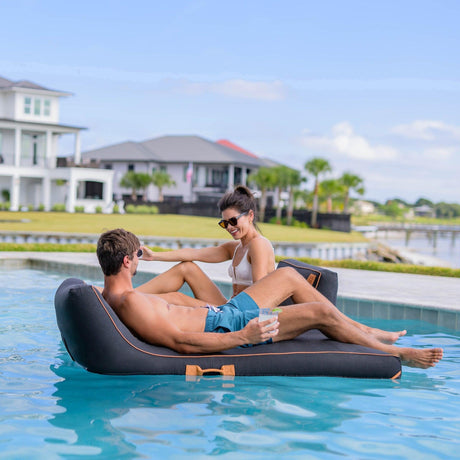 Lux Inflatable Chaise Pool Lounger with Sunbrella® Fabric