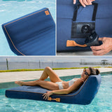 Lux Inflatable Chaise Pool Lounger with Sunbrella® Fabric