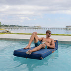 Lux Inflatable Chaise Pool Lounger with Sunbrella® Fabric